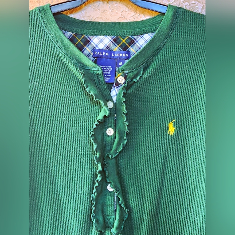 Ralph Lauren Green Top Size S/M - Picture 3 of 5